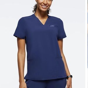 Jaanuu Women's Relaxed 3-Pocket Top Navy